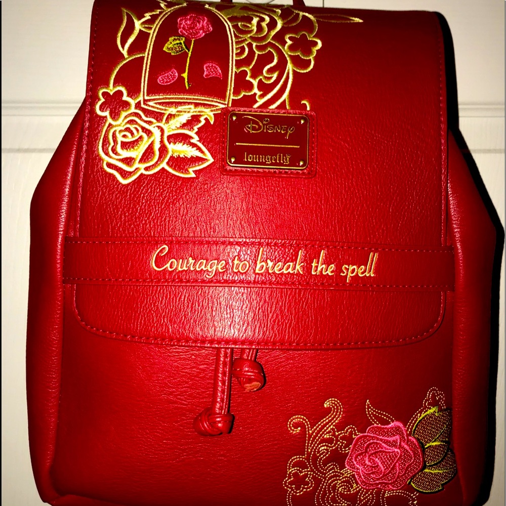 RARE Beauty & The Beast Rose Loungefly Backpack